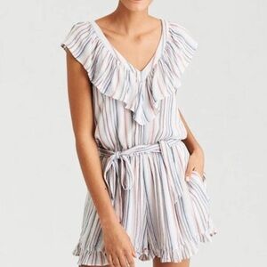 💲⬇️ AE M Striped Romper with Pockets Medium aerie Medium Summer Jumpsuit